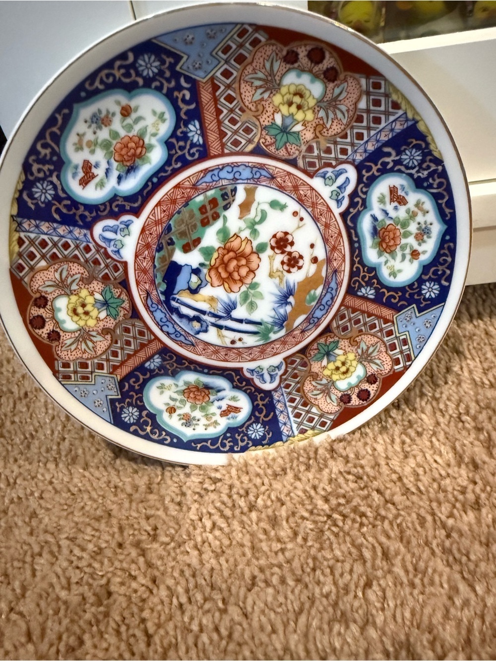 Myako Imari Ware Floral Japanese Plate Hans On The Wall